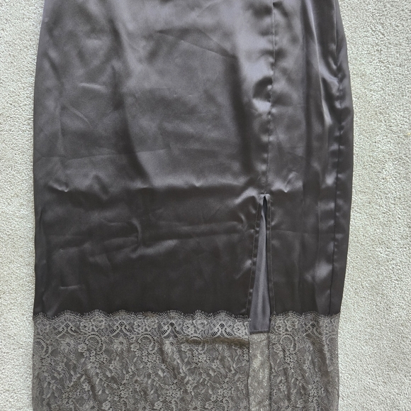 Future Collective Women's Lace Midi Slip Skirt ~ Grey Reese Blutstein Size 6 NWT - Picture 6 of 7